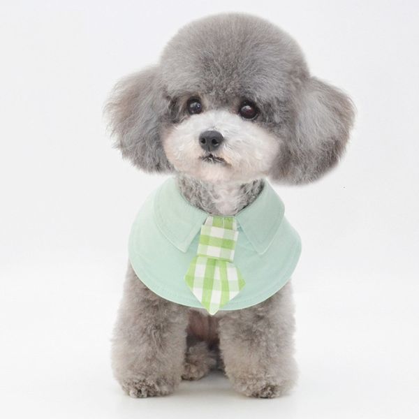 

british style dog shawl dog cat fake collar pet triangle scarf teddy teacup dog saliva scarf bib scarf, Blue;gray