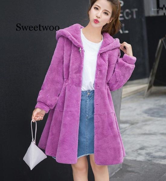 

women v neck single button full sleeve women solid loose faux fur coat 2020 autumn winter new1, Black