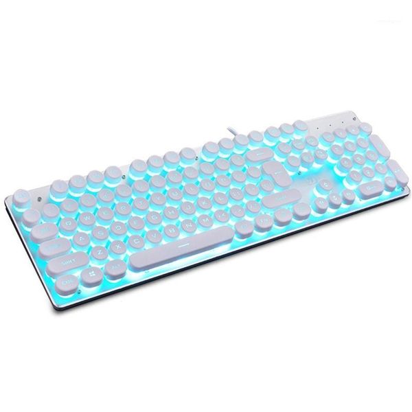 

k100 deskcomputer keyboard punk led backlit usb wired retro glowing notebook keyboard office home1