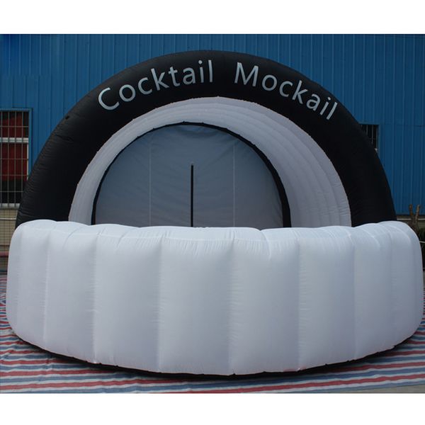

outdoor led lighting inflatable cocktail bar,dringkings serving counter,dome tent for night club party decoration