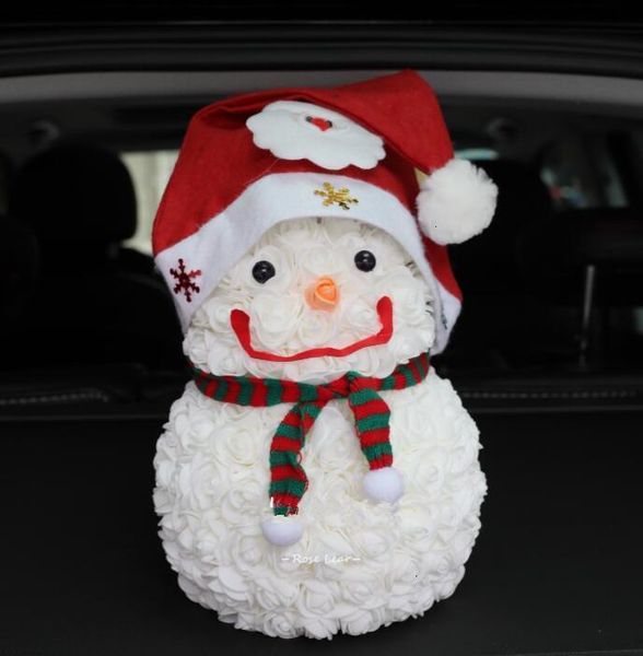 

factoryj8hzchristmas flower imitation decorations soap rose valentine everlasting girl friend snowman gift