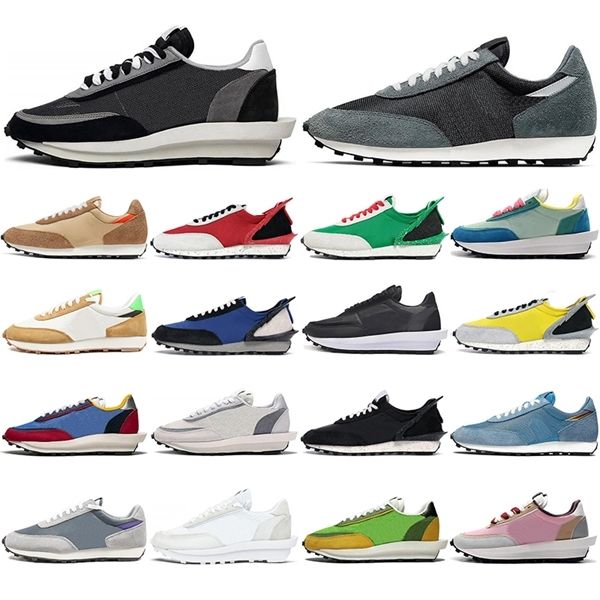

ldv waffle daybreak running shoes fashion outdoor black grey varsity blue hyper grape sport sneakers mens trainers platform shoe
