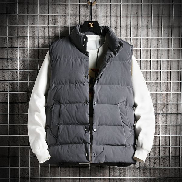 

2021 new autumn black springtime sleeveless jacket down warm vest thick jackets size 5xl 01d8, Black;white