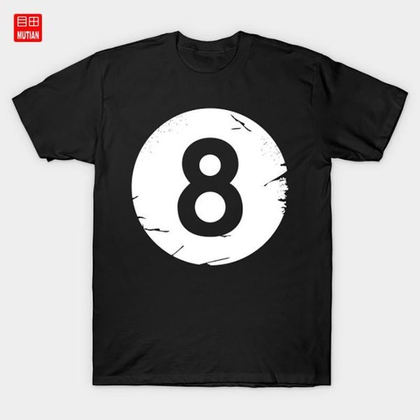 

men's t-shirts 8 ball billiards pool eight-ball t-shirt eight1, White;black