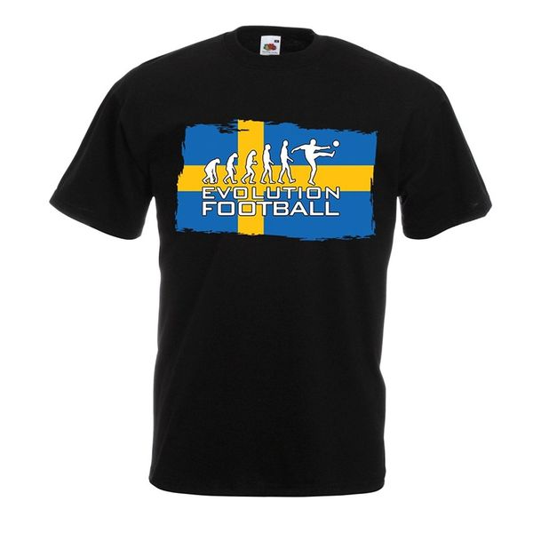 

sport summer style new t shirt men o-neck tees summer keep calm, god will bless the swedish footballer team metal t shirts