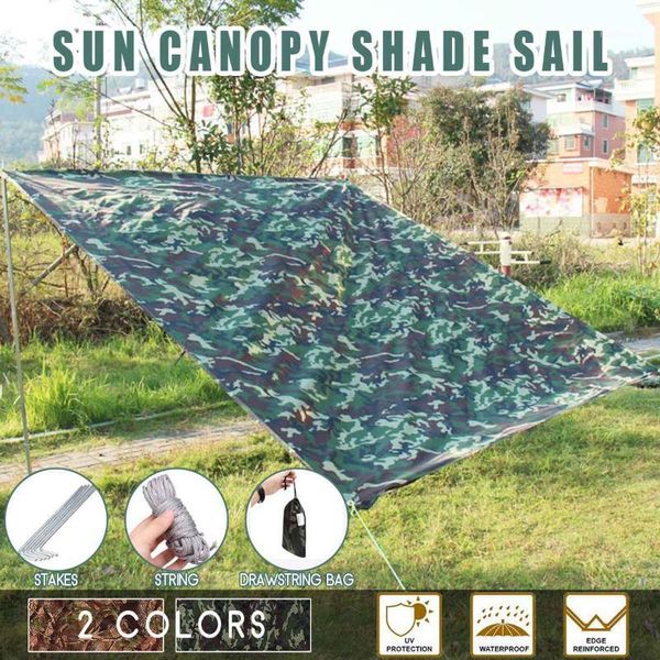 

tents and shelters 2021 outdoor shelter ultralight tarp camping survival sun multifunctional waterproof beach awning mat rain1