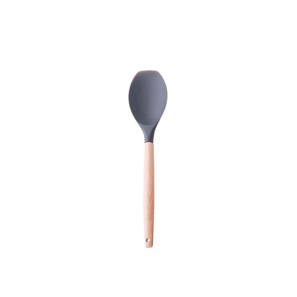

wooden handle sile spatula heat resistant soup spoon non stick cooking shovel kitchen cooking utensils 8 styles h jllnom