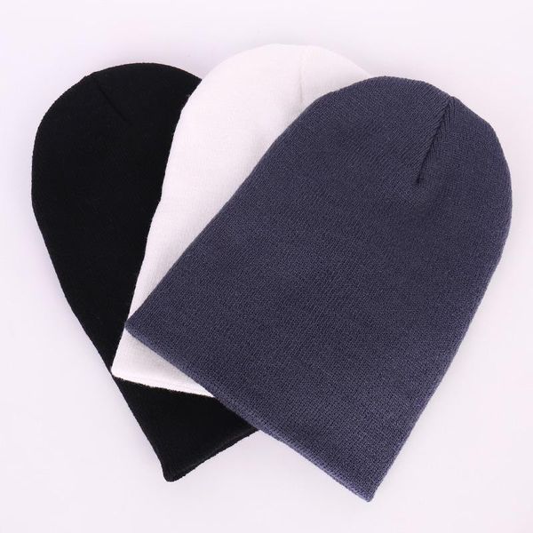 

beanies sport cap wool with thick warm pure color knit autumn winter outdoor travel mountaineering hats