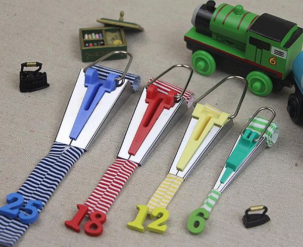 

4pcs/set sewing accessories bias tape makers - 4 size 6mm 12mm 18mm 25mm bias binding tape maker, Black