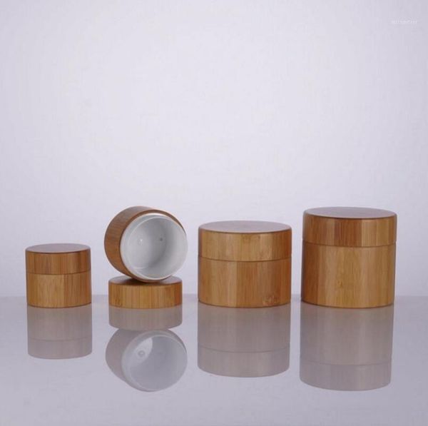 

packing bottles 50pcs 15-20g wooden jar with plastic inner pp bottle , bamboo 1