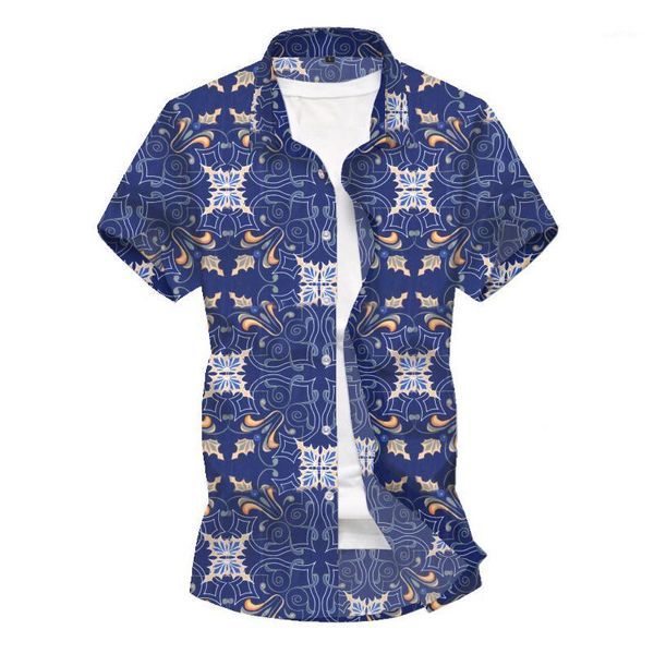 

shirts mens 2020 summer beach hawaiian shirt brand short sleeve plus floral shirts european size 22 color men clothing camisas1, White;black