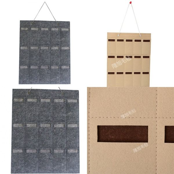 

multi pocket hanging wall hanger felt solid colors sunglass necklace earrings rings jewelry storage bag home organizer fit indoor 10lx e19