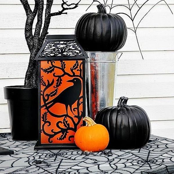 

17x72 дюйма хэллоуин столик бегун пятиконечная звезда настольная ткань фона украшения фестиваль украшения партии украшения поставки q wmtars