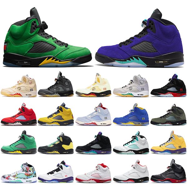 

2021 jumpman 5 oregon ducks bel alternate grape 5s basketball shoes fire red what the hyper royal mens sneakers trainers