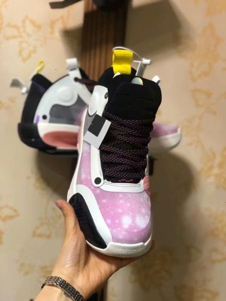 

оберточной бумаги рождество 34 мужчины пе баскетбол xxxiv обувь дизайнер спорт тапки 34s париж розовый jumpman фиолетовый mens спортивный тр, Black