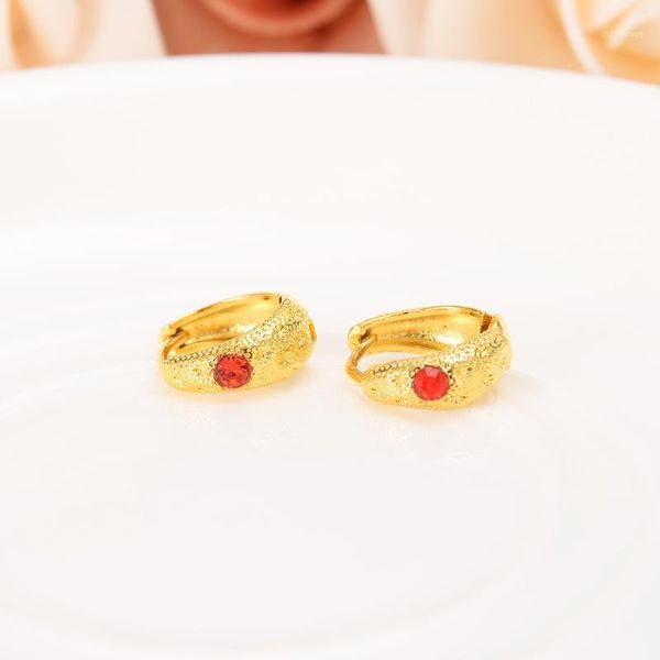 

hoop & huggie gold cz stone crystal luxury lovely kid girls jewellery security safety princess round huggies earrings jewelry gifts1, Golden;silver