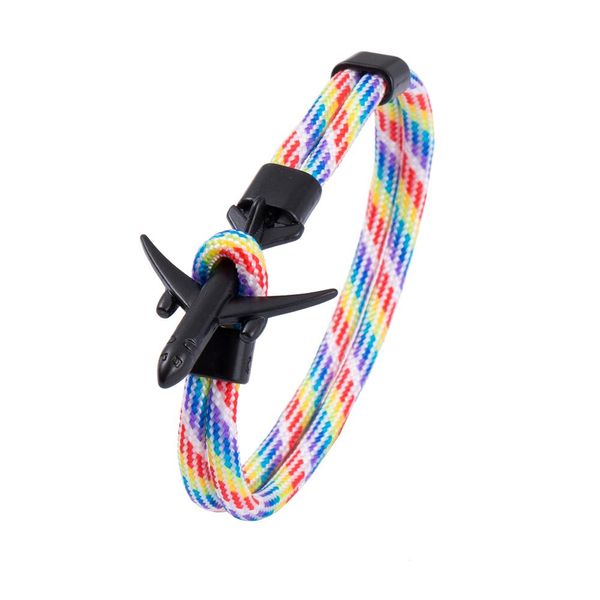 

eif dock модный черный самолет anchor браслеты мужчины шарм rope chain 550 paracord браслет мужской wrap металл спорт крючки ювелирные издел, Golden;silver