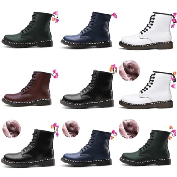 

women leather mid calf boots retro punk lace-up low heels autumn winter motorcycle boots vintage round toe cowboy botas de mujer#7623222, Black
