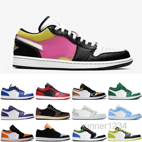 

new 1 1s low jumpman men women basketballs shoes court purple unc mens womens trainers sports sneakers gh5d