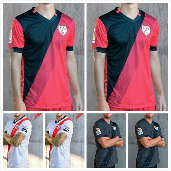 

thailand rayo vallecano camiseta de futbol soccer jersey 20 21 home vallecas maillot de foot away third men+kids football jersey 2020 2021, Black;yellow