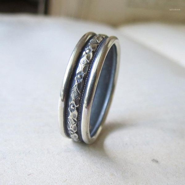 

vintage jewelry bilateral concave pattern male ring party glamour accessories engagement wedding ring lover gift1, Golden;silver