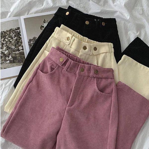 

winter warm casual pants women elastic high waist wide leg pant female pink white black fashion wear trouser bottoms1, Black;white