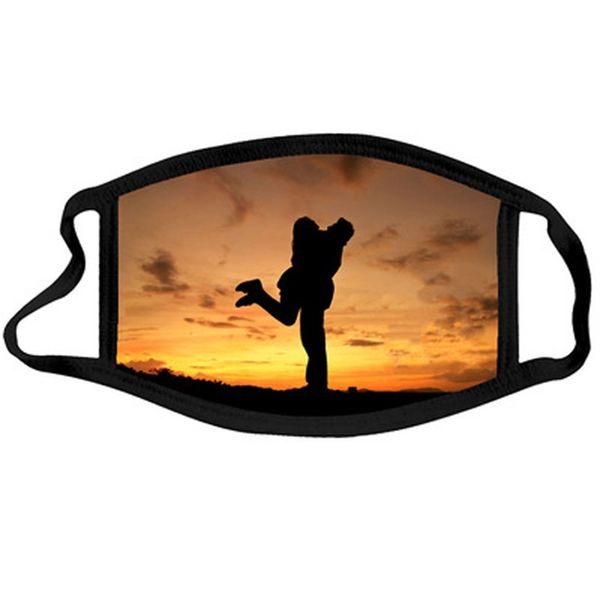 

2021 valentine's day printing mask washable breathable face mask outdoor sport windproof dust-proof cycling masks designer 44 m2
