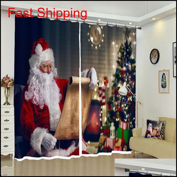 

customizable modern 3d blackout curtains l happy new year christmas theme pattern thicken bedroom curtain jllwuo trustbde