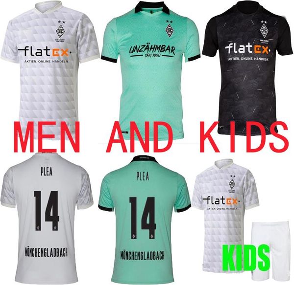 

202020 2021 мужчины + дети kit kit monchengladbach футбол джерси 120-я мужчины и дети monchengladbach дом thuram lainer borussia футбольная, Black
