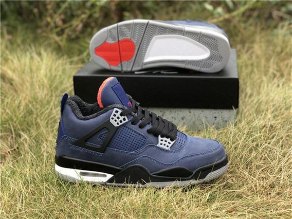 

release air authentic 4 winter loyal blue wntr retro white habanero red black 4s casual shoes men cq9597 -401 sports sneakers with box