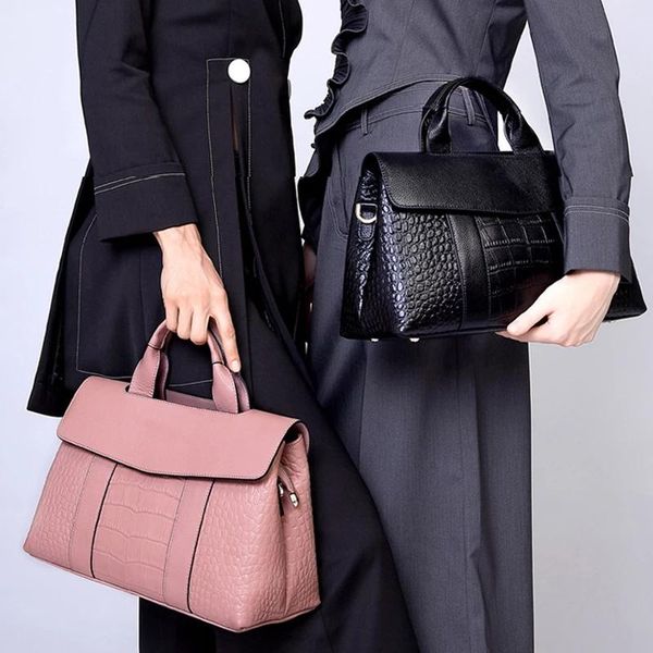

crocodile pattern genuine leather bag women shoulder messenger bags luxury designer women handbags quality bolsa feminina#5039