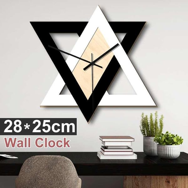 

wall clock new nordic personality black and white creative wall clock vintage mute minimalist decorative home hanging