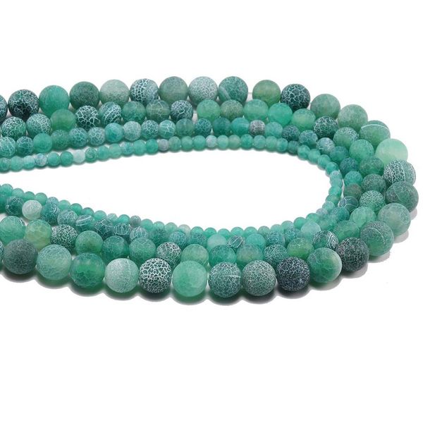 

выветривание натуральных каменных морозных крабов зеленые агаты круглые свободные шарики для ювелирных изделий diy ожерелья браслеты серьги