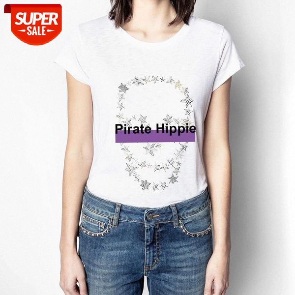

beading rock retro tees woman summer round neck short sleeve white cotton tshirts shirts casual vintage t-shirts 2021 #od1r