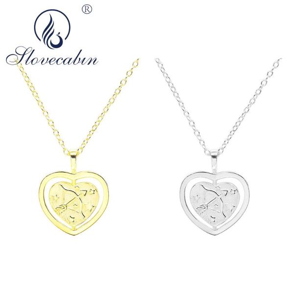 

chains slovecabin 925 sterling silver romantic love heart start valentine's day woman necklace cute arrow collar jewelry gift