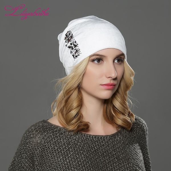 

liliyabaihe women autumn and winter hat ladies cat girls hats for women skullies beanies fluff caps touca new style caps, Blue;gray