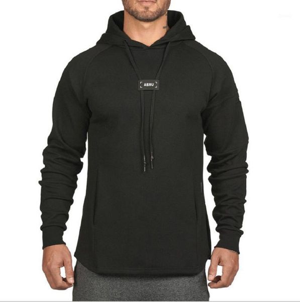 

2020 autumn men's hoodie, european and american tide brand loose solid color hooded hoodies, men's running hooded hoodies1, Black