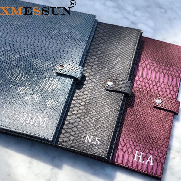 

xmessun мода customized папки ноутбук embrossed змеиной кожи документа держатель большой filing модные сумки 201006