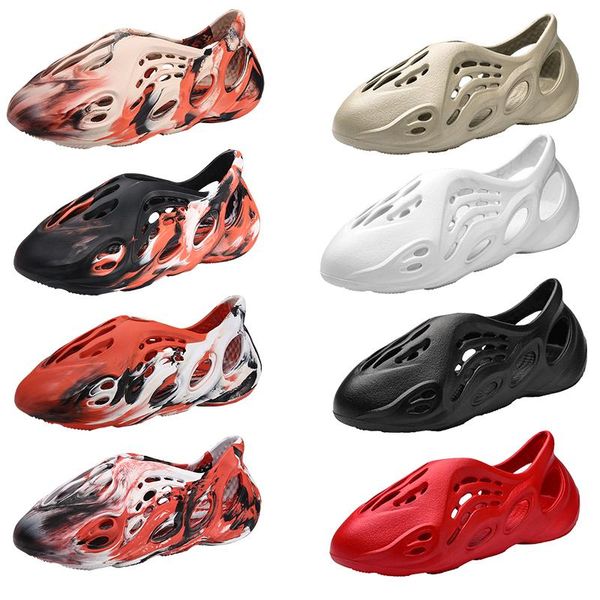 

foam slide runners slippers for men women eva lady sandals mxt loafers woman man tainers bone camouflage vermilion ochre designer beach slid, Black