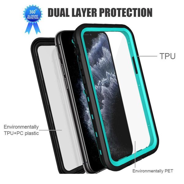 

shellbox waterproof case for iphone 12 11 pro max x xr xs max shockproof swimming diving coque cover for phone underwa qylhkc