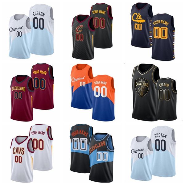 

men cleveland cavaliers collin sexton andre drummond darius garland lsrry nnce jr any player customizes a basketball jerseys, Black;red