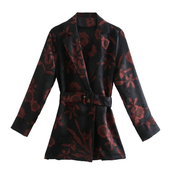 

floy fashion vintage notched jacquard slim blouses женщины элегантный галступен ремень талия сатин рубашки женщины напечатали линейные топы, White