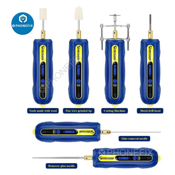 

mechanic ir10 ir10 pro 6 in 1 degumming set oca lcd screen glue remover tool speed regulation electric drill glue remove pen