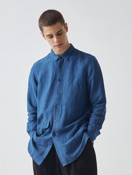 

men flap pocket front shirt 69mw#, White;black