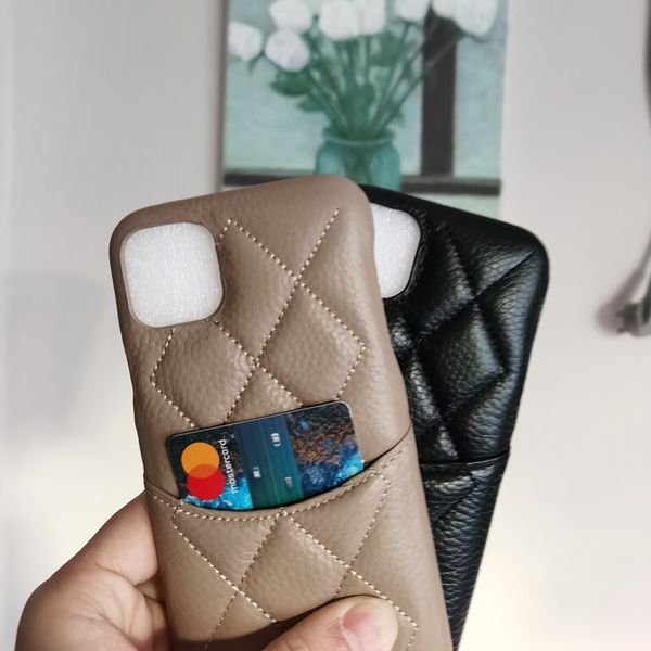 

new fashion phone case for iphone 12 12pro max 7 8plus x xr xsmax leather card pocket designer phone cover case for iphone 11