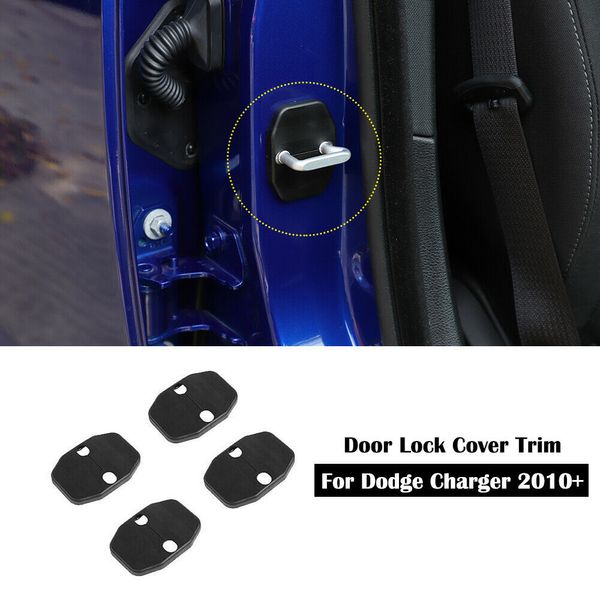 Bloqueio da porta Latch fivela decoração guarnição protetora para Dodge carregador 10 anos + / Durango 11 anos + / RAM RAM 10 anos +