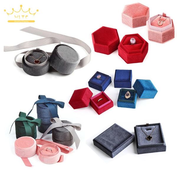 

frinket box кольцо подарочные коробки ожерелье держатель кольцо контейнер подвесной бархат корденвы ювелирные изделия joyeros организатор де, Pink;blue