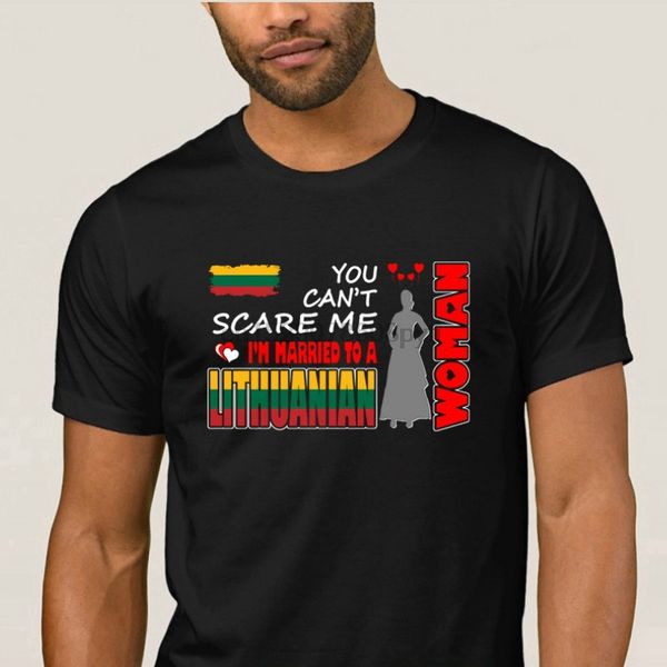 

you cant scare me im married to lithuanian woman man round neck letter graphic homme awesome sport hooded sweatshirt hoodie t shirt