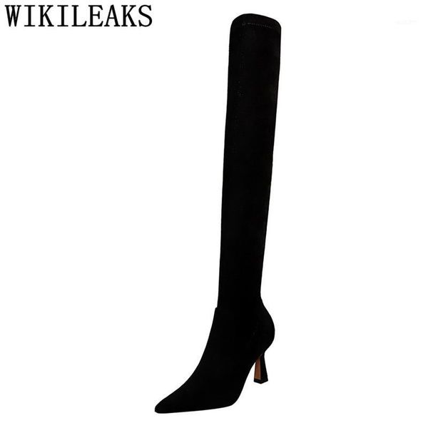 

boots over the knee high heel black female+shoes fashion women shoes autumn cuissardes talons hauts hautes1