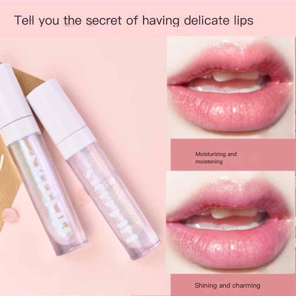 

lip gloss full glos moisten lips, enrich pearl light luxury, enchant lipstick